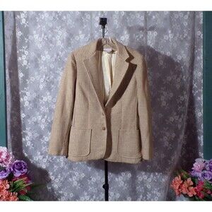Vintage 70s Wool Blazer 1970s Tweed English Hunting Preppy Addenda Size Medium